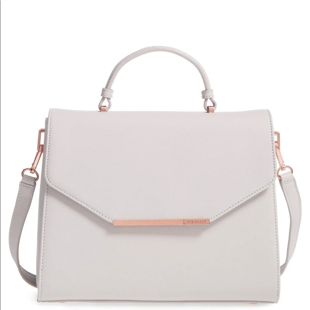 Ted Baker London Faux Leather Top Handle Satchel Bag